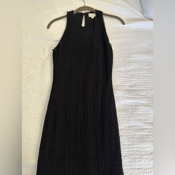 Cami NYC Black Textured Maxi Dress with Beading. Size Small - Picture 1 of 6